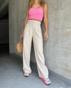 White waist pants