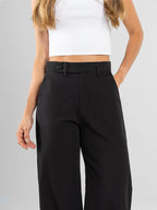 Strap straight pants
