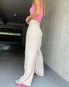 White waist pants