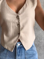 Bella linen vest