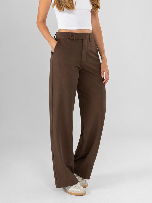 Strap straight pants