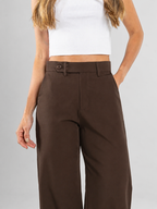Strap straight pants
